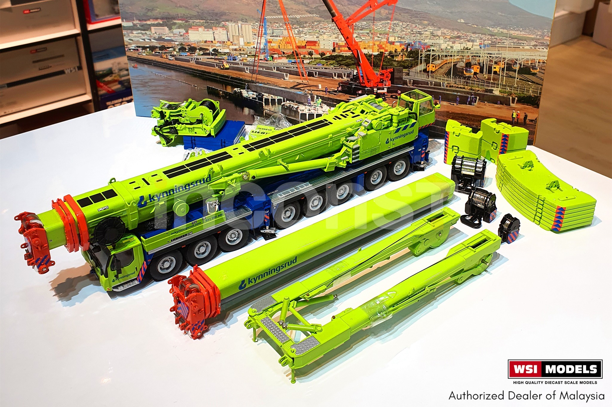 WSI Grue pour Lieberr LTM 1500-8.1 pour James Jack Levage 1/50 Modèle moulé sous pression