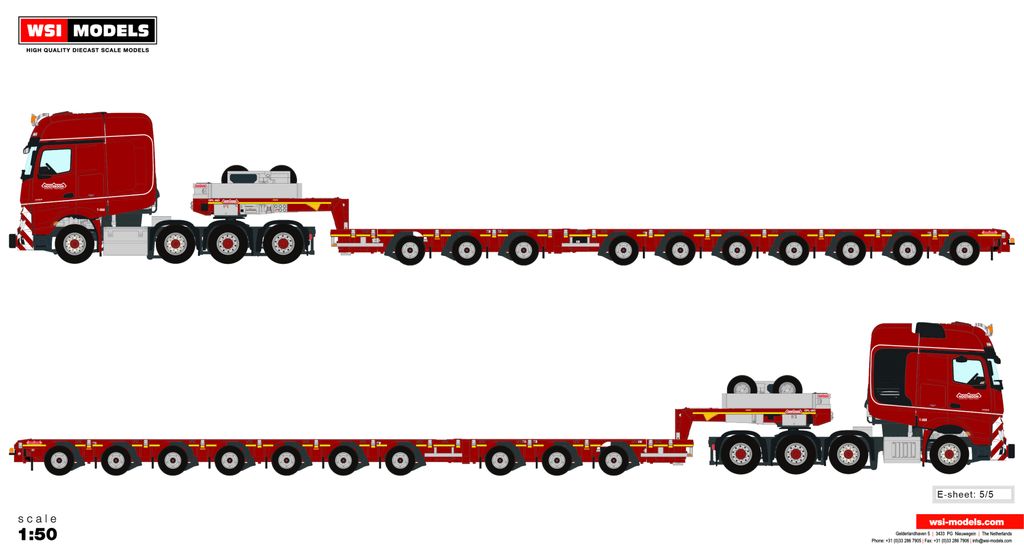 Nooteboom Red Line; MERCEDES-BENZ ACTROS MP5 SLT GIGA SPACE Nooteboom Red Line; MERCEDES-BENZ ACTROS MP5 SLT GIGA SPACE