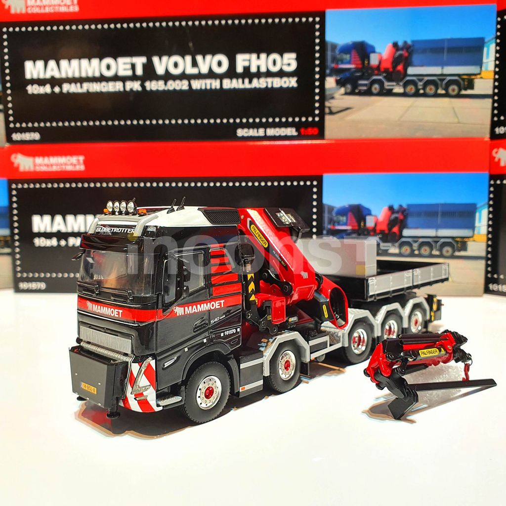 MAMMOET; VOLVO FH5 GLOBETROTTER 10X4 TAG AXLE WITH PALFINGER MAMMOET; VOLVO FH5 GLOBETROTTER 10X4 TAG AXLE WITH PALFINGER