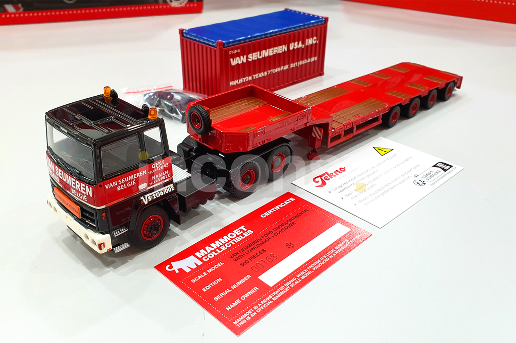 MAMMOET VAN SEUMEREN; FORD TRANSCONTINENTAL WITH LOWLOADER + MAMMOET VAN SEUMEREN; FORD TRANSCONTINENTAL WITH LOWLOADER +