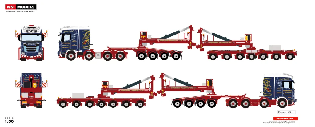 MCFADYENS; SCANIA S HIGHLINE CS20H 8X4 WIND MILL TRAILER MCFADYENS; SCANIA S HIGHLINE CS20H 8X4 WIND MILL TRAILER