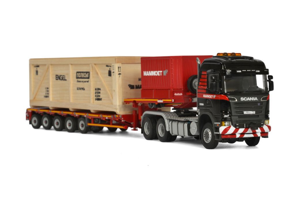 MAMMOET SCANIA R6 HIGHLINE 6X6 + 5 AXLE LOW LOADER + WOODEN MAMMOET SCANIA R6 HIGHLINE 6X6 + 5 AXLE LOW LOADER + WOODEN