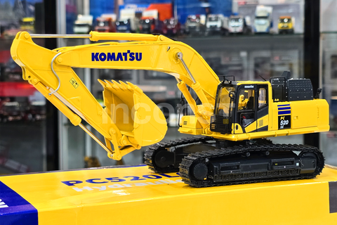 Modellino Escavatore Komatsu PC520LC-11MO Scala 1/43 - Pressofuso Giallo - Nuovo In Scatola