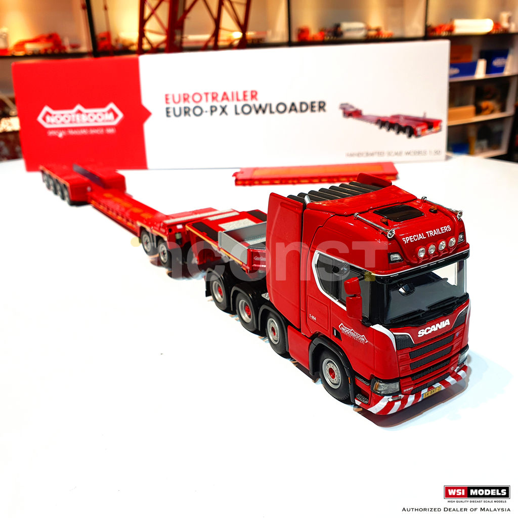 NOOTEBOOM RED LINE; SCANIA R HIGHLINE CR20H 8X4 LOWLOADER NOOTEBOOM RED LINE; SCANIA R HIGHLINE CR20H 8X4 LOWLOADER