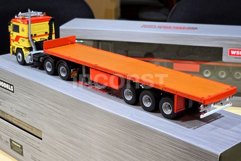WSI SILVASTI トレーラー ミニカー 1/50 SILVASTI; VOLVO F12 6X4 CLASSIC FLATBED TRAILER - 3 AXLE – Inconst