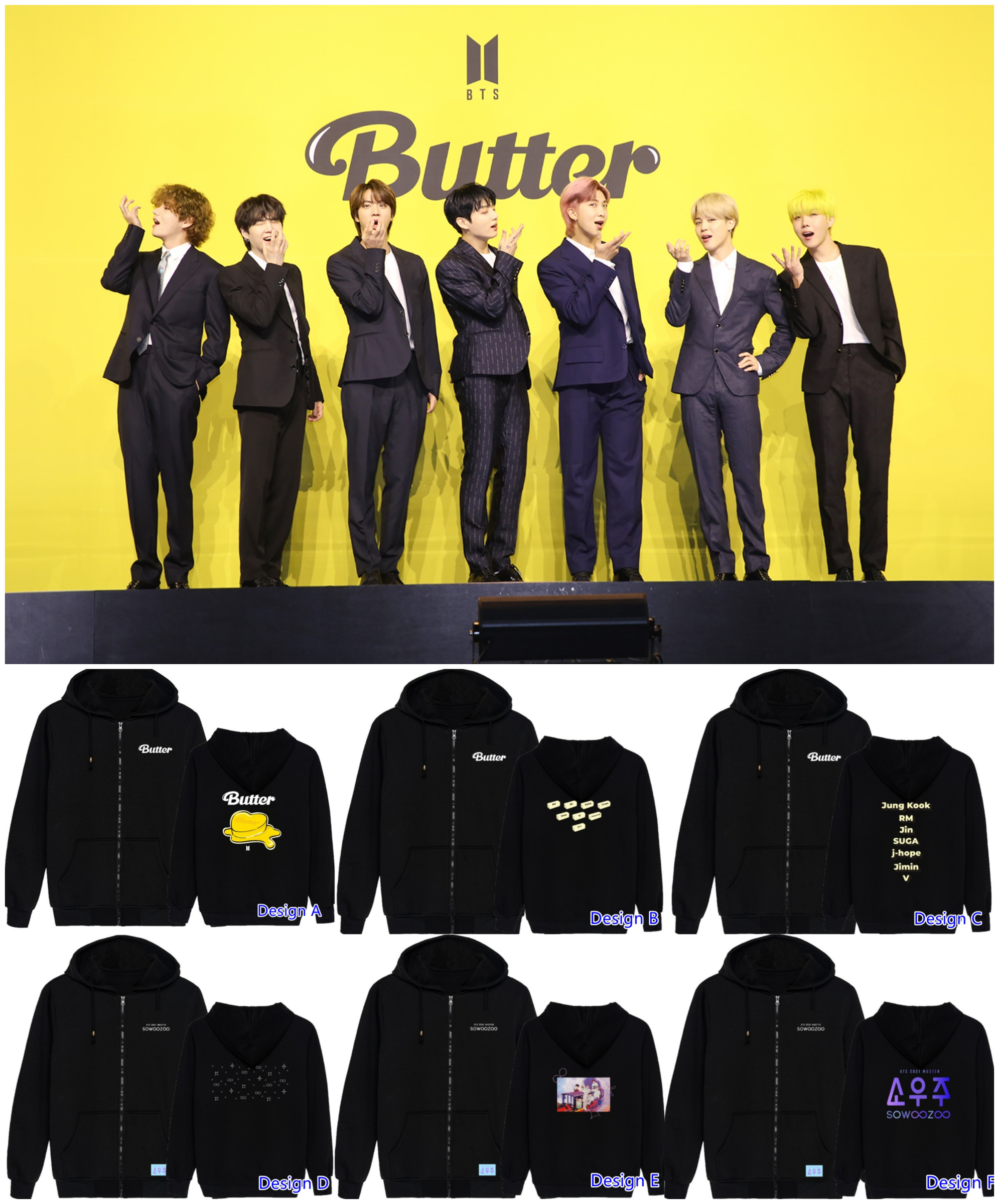 BTS Butter Concert Hoodie with Zip – RunningMan Malaysia Store