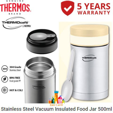 THERMOS Stainless Steel Vacuum Insulated Food Jar 500ml-Cream