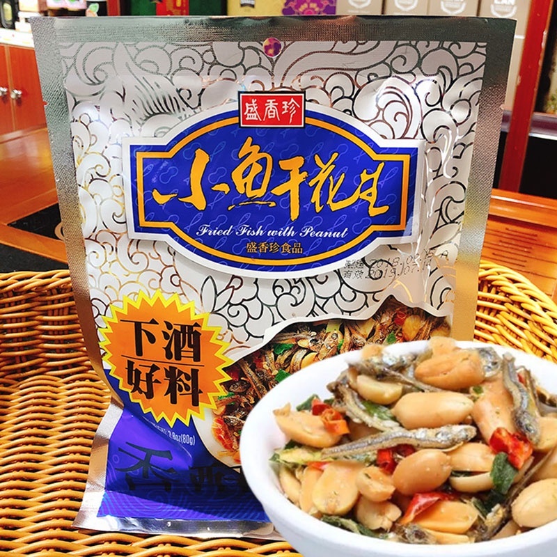 Triko Small Fish Dried Peanuts / 盛香珍 小鱼干花生 ( 80 g / 1 packet  ) 