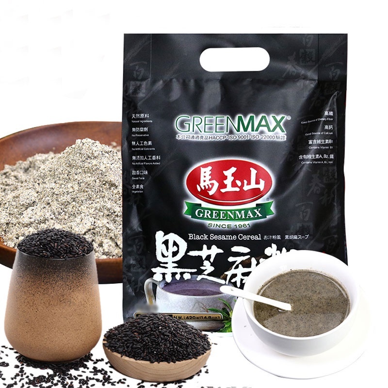 Greenmax black sesame paste / 马玉山 黑芝麻糊 ( 360 g / 1 Bag ) 