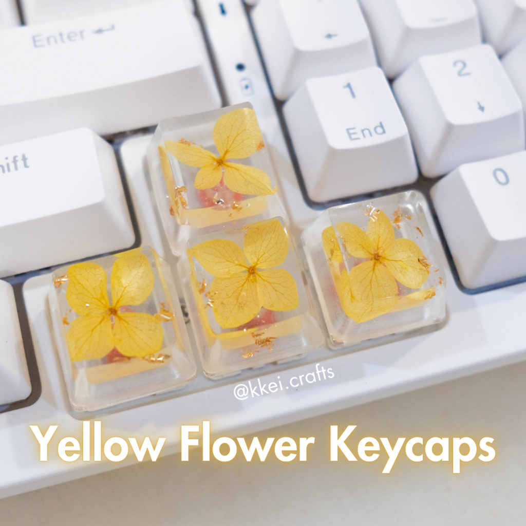 Yellow Hydrangea Keycaps (1)