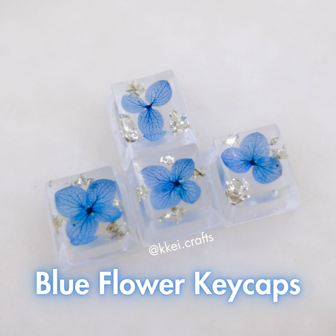 Blue Hydrangea Keycaps