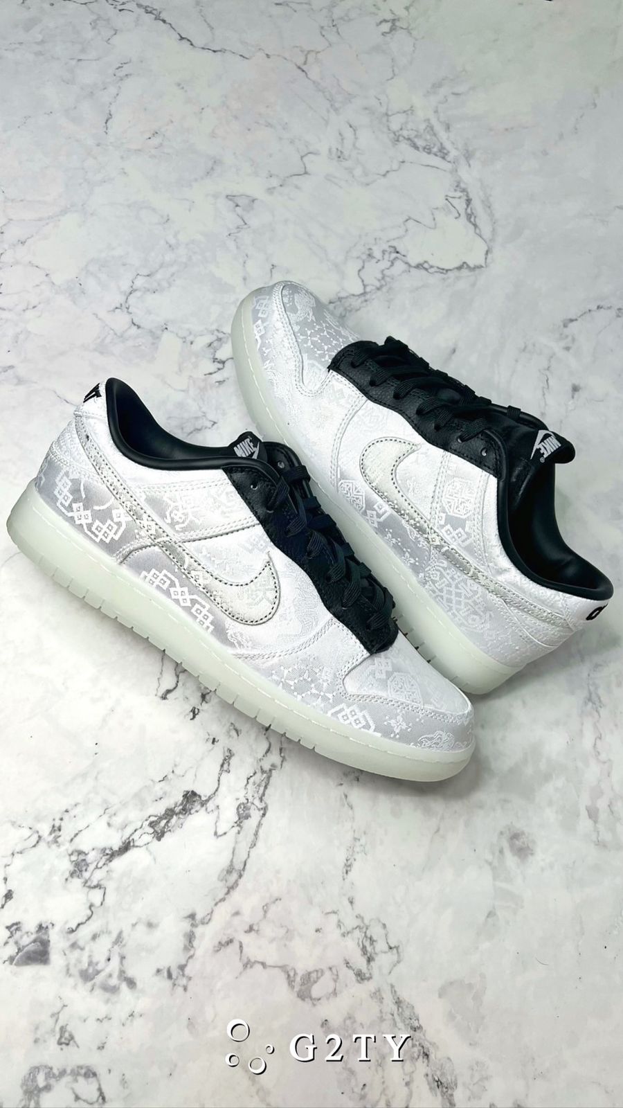 G2TY STORE | Clot x Fragment x Nike Dunk 白絲綢