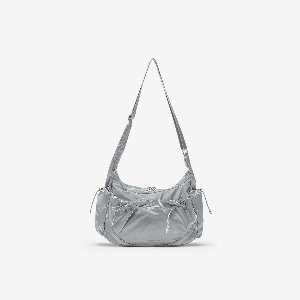 ★cozing★ Nylon ribbon hobo bag_grey New Balance Glossy Ribbon Hobo Bag – 36.celcius