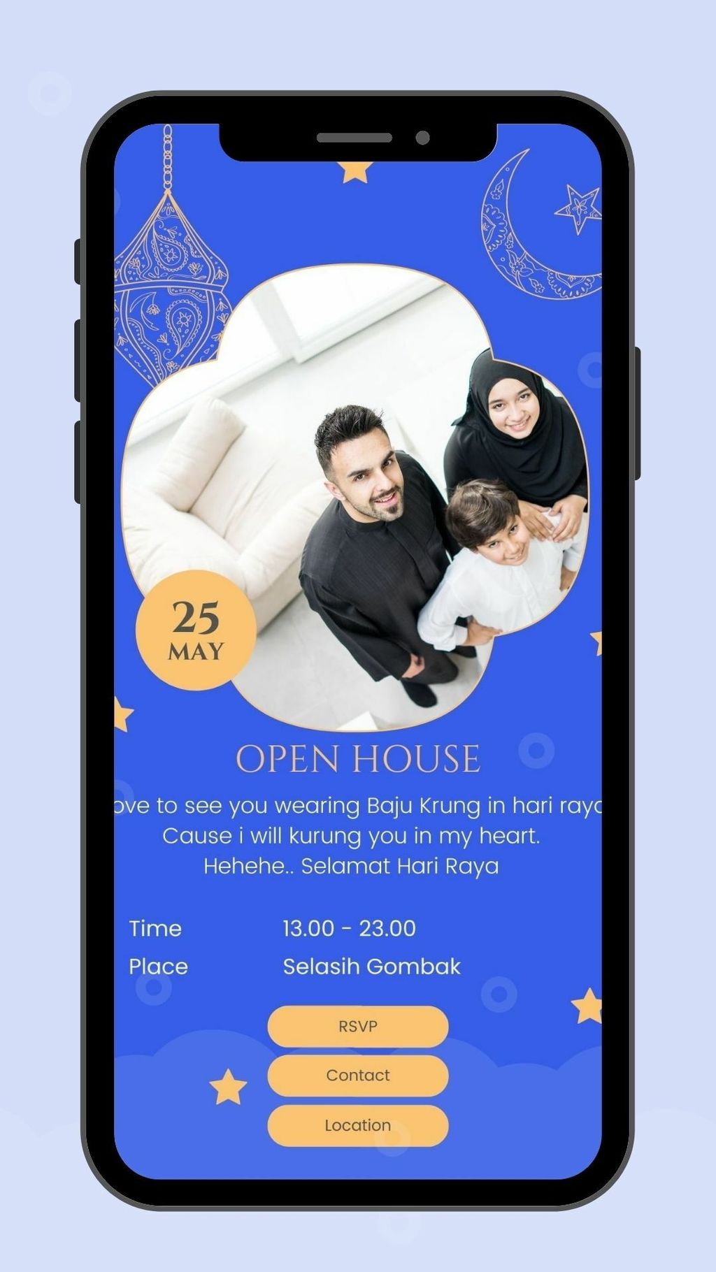 Contoh design di dalam telefon