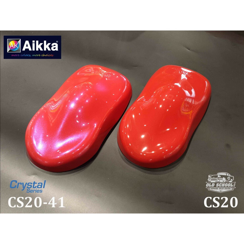AIKKA CS20-41 TOMATO RED + CRYSTAL *** OLD SCHOOL ADD ON CRYSTAL