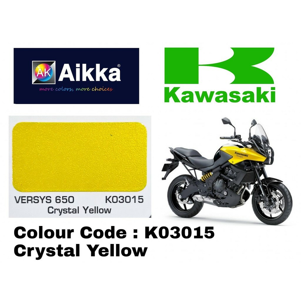 色彩@　0825 AIKKA K03015 CRYSTAL YELLOW ** KAWASAKI 2K MOTOR PAINT – POWER MAX