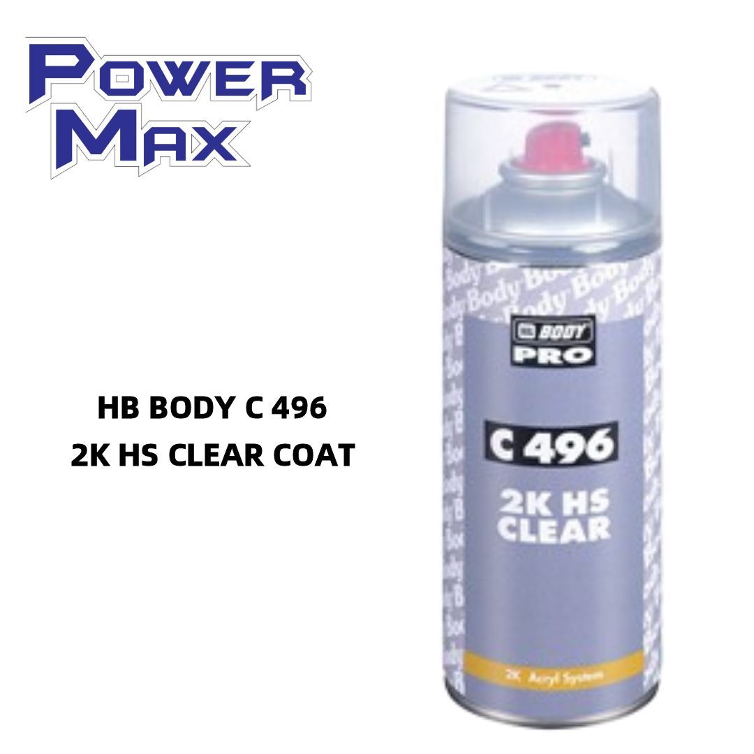 HB BODY C 496 2K HS CLEAR COAT AEROSOL SPAY TIN – Power Max Paints Trading