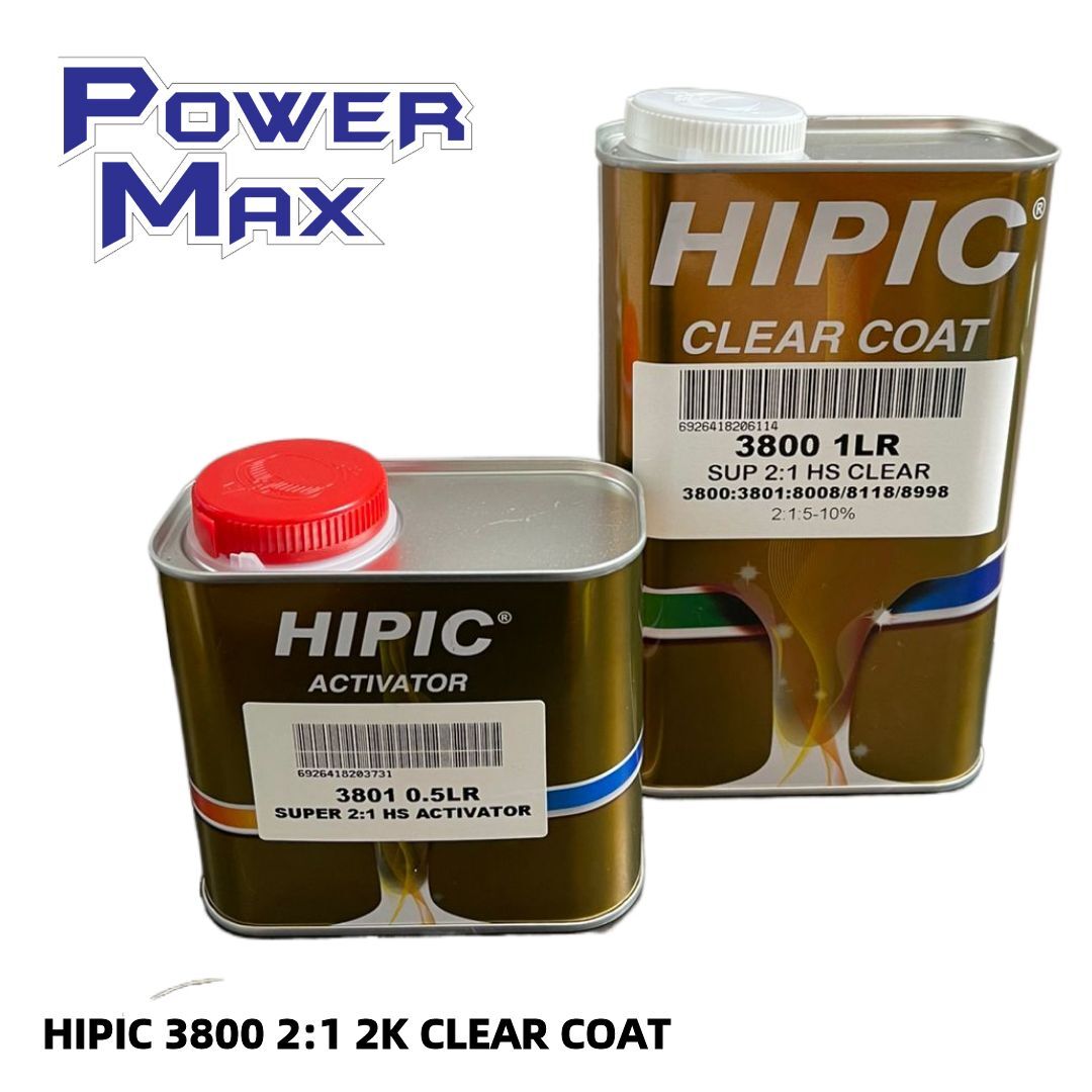 HIPIC 3800 2:1 2K CLEAR COAT e1Liter With HARDENER e500ML – POWER