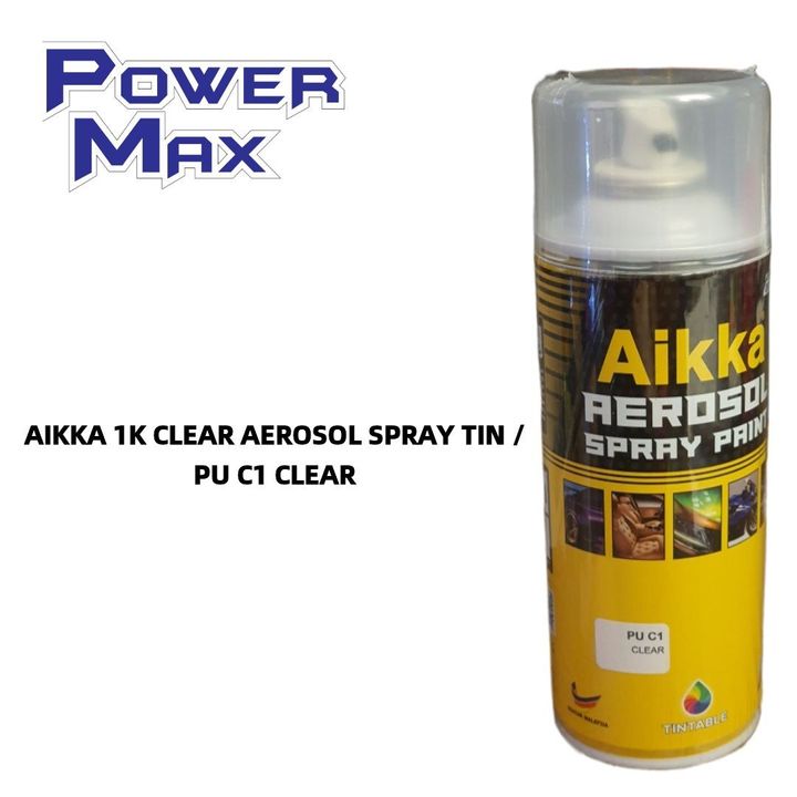 AIKKA 1K CLEAR AEROSOL SPRAY TIN _ PU C1 CLEAR