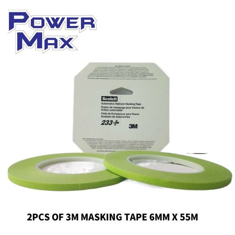 2PCS OF 3M MASKING TAPE 6MM X 55M