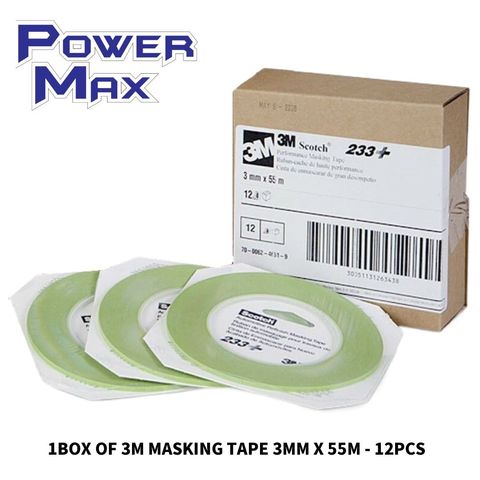 1BOX OF 3M MASKING TAPE 3MM X 55M
