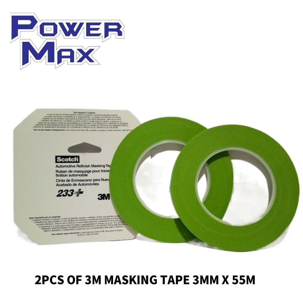 2PCS OF 3M MASKING TAPE 3MM X 55M