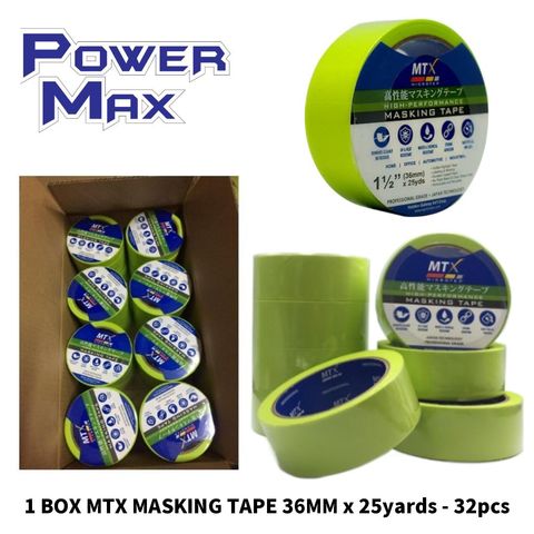 1 BOX MTX MASKING TAPE 36MM x 25yards - 32pcs