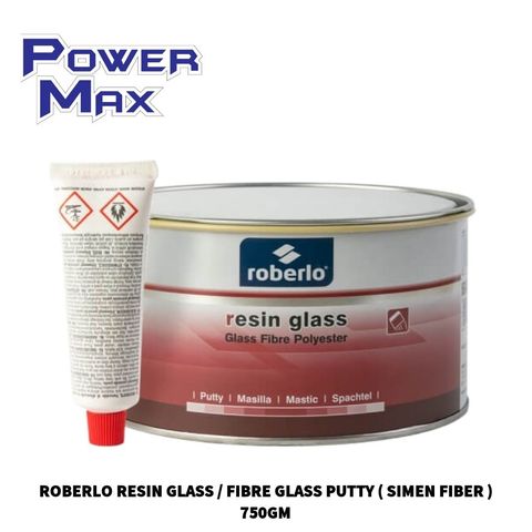 ROBERLO RESIN GLASS _ FIBRE GLASS PUTTY ( SIMEN FIBER ) 750GM