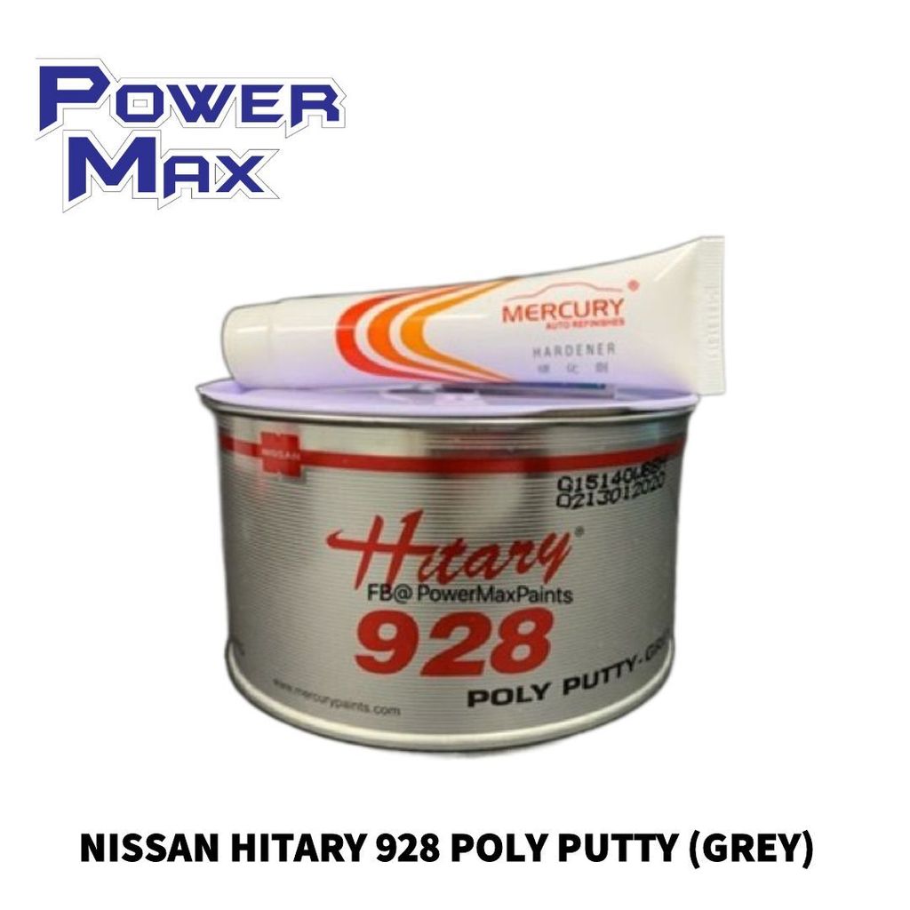 NISSAN HITARY 928 POLY PUTTY ( GREY ) 1KG With HARDENER – POWER MAX ...