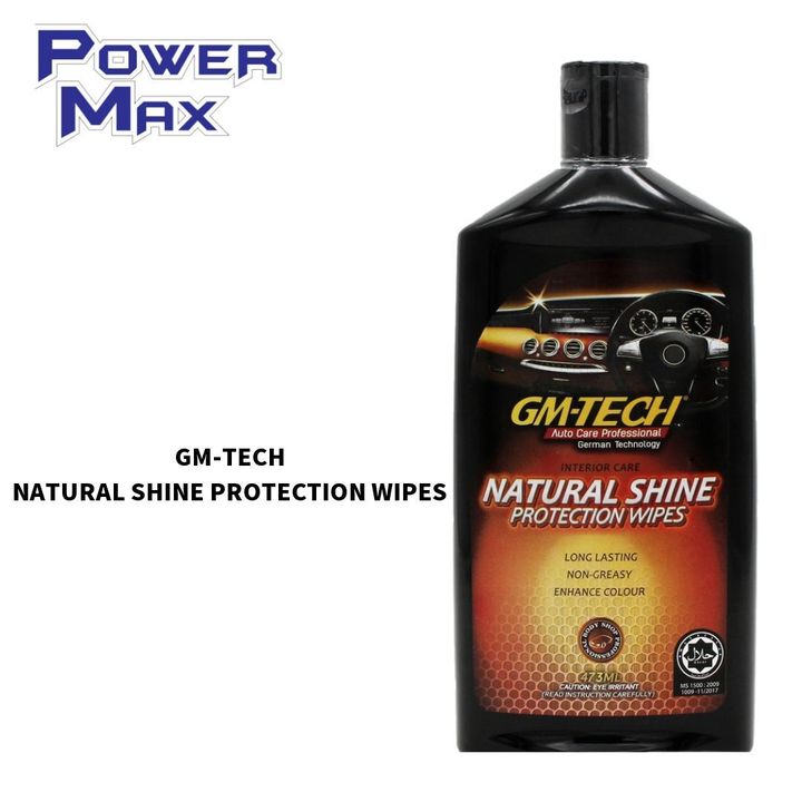 GM-TECH NATURAL SHINE PROTECTION WIPES TECH INTERIOR PLASTIC PVC DETAILER