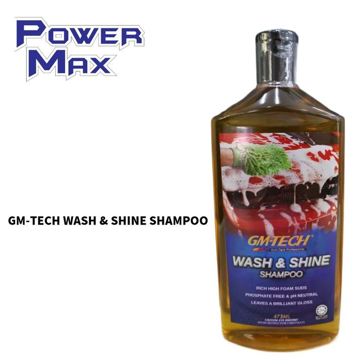 GM-TECH WASH & SHINE SHAMPOO 473ML