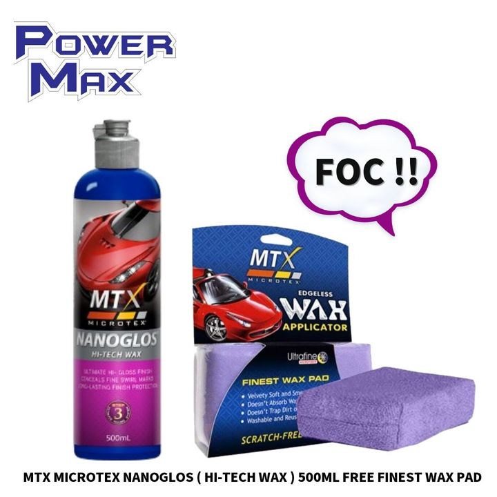 MTX MICROTEX NANOGLOS ( HI-TECH WAX ) 500ML FREE FINEST WAX PAD