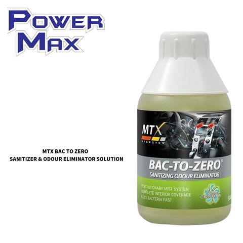 MTX BAC TO ZERO CAR INTERIOR SANITIZER & ODOUR ELIMINATOR SOLUTION 1000ML