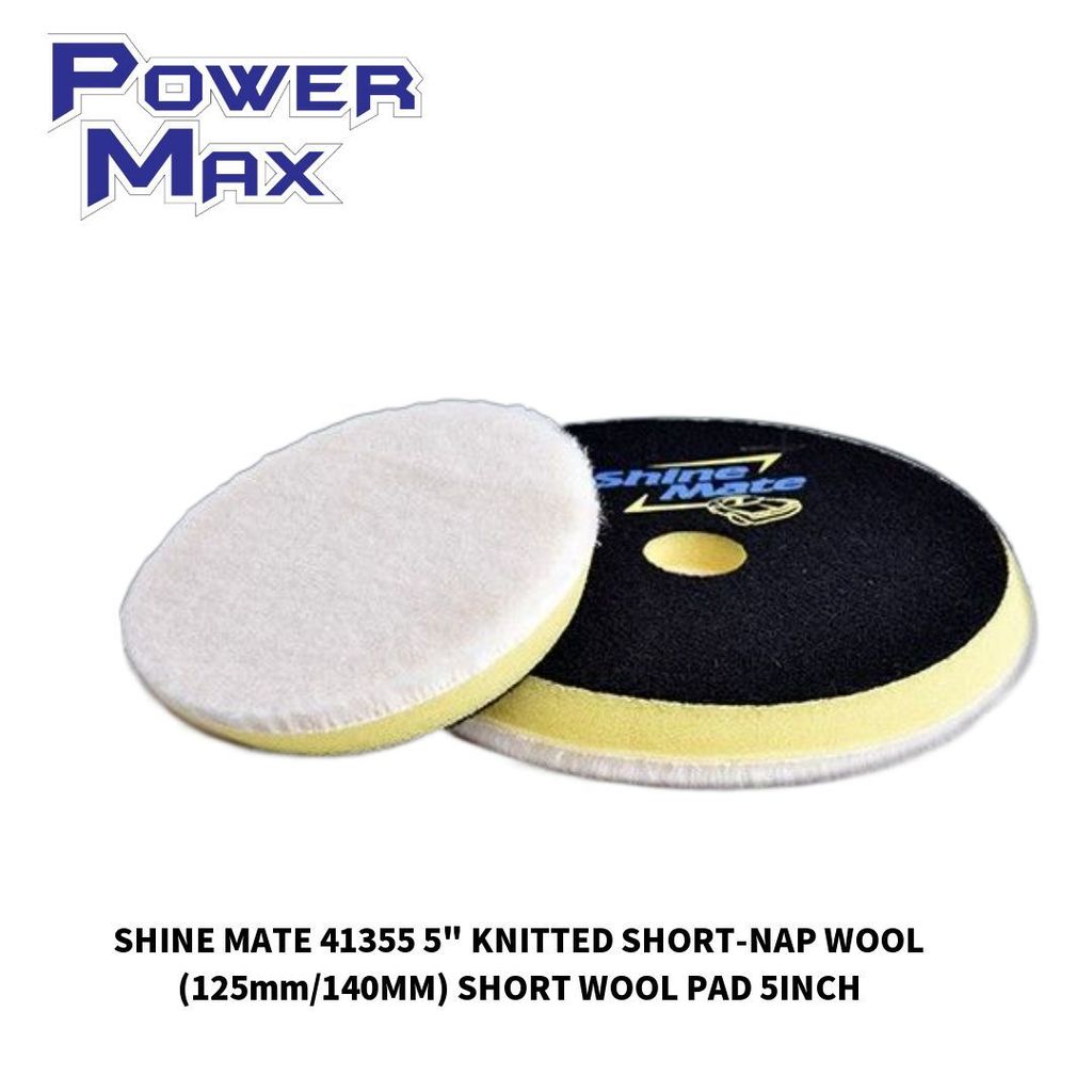 SHINE MATE 41355 5_ KNITTED SHORT-NAP WOOL (125mm_140MM) SHORT WOOL PAD 5INCH