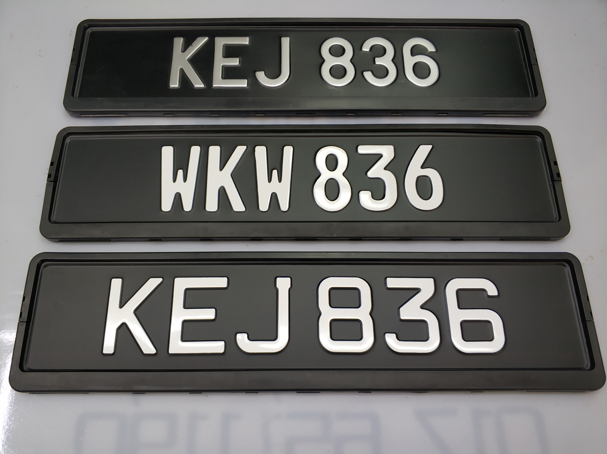 embossed number plates dubi