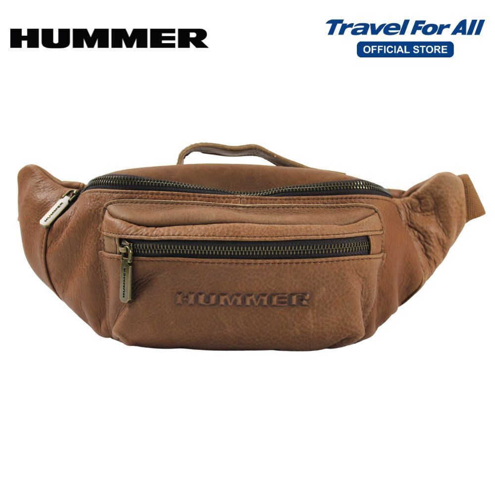 HUMMER BAG LEATHER WAIST BAG 13390951 Brown PGMall