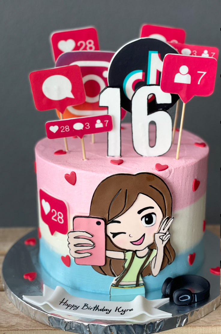 Social Media Featured Cake, A Customize Featured cake