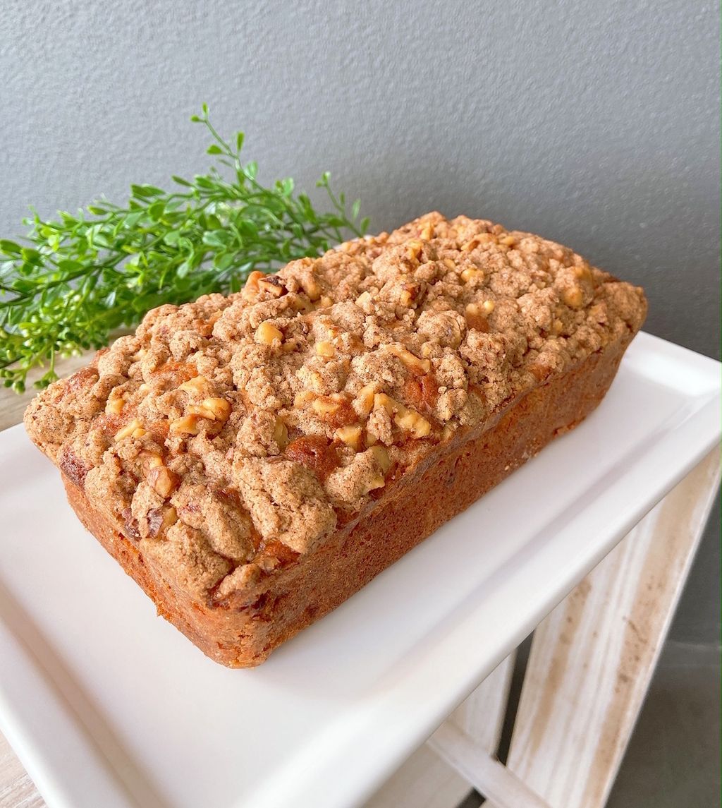 Apple Streusel Loaf Side View