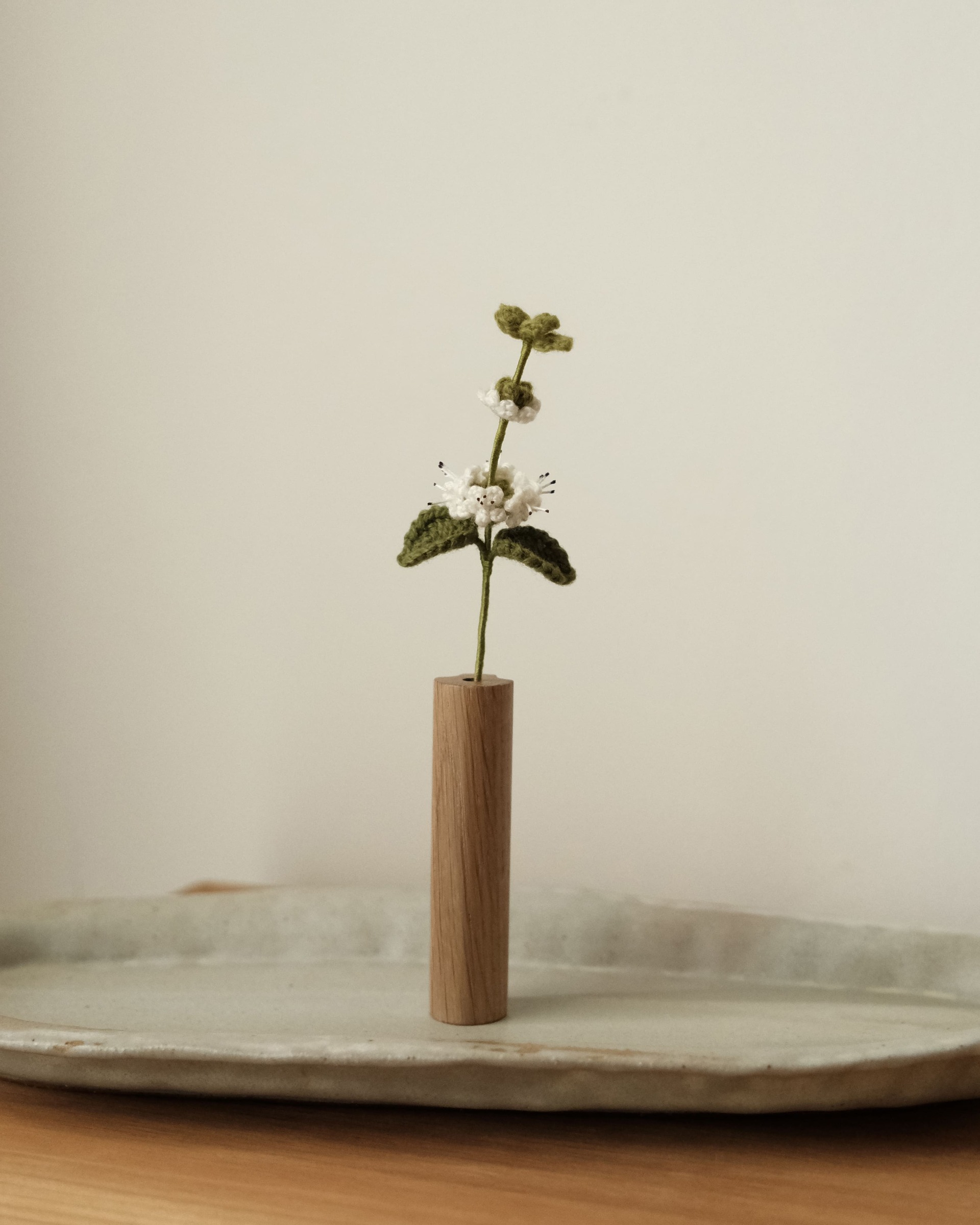 miknithouse_ 編織花_薄荷1