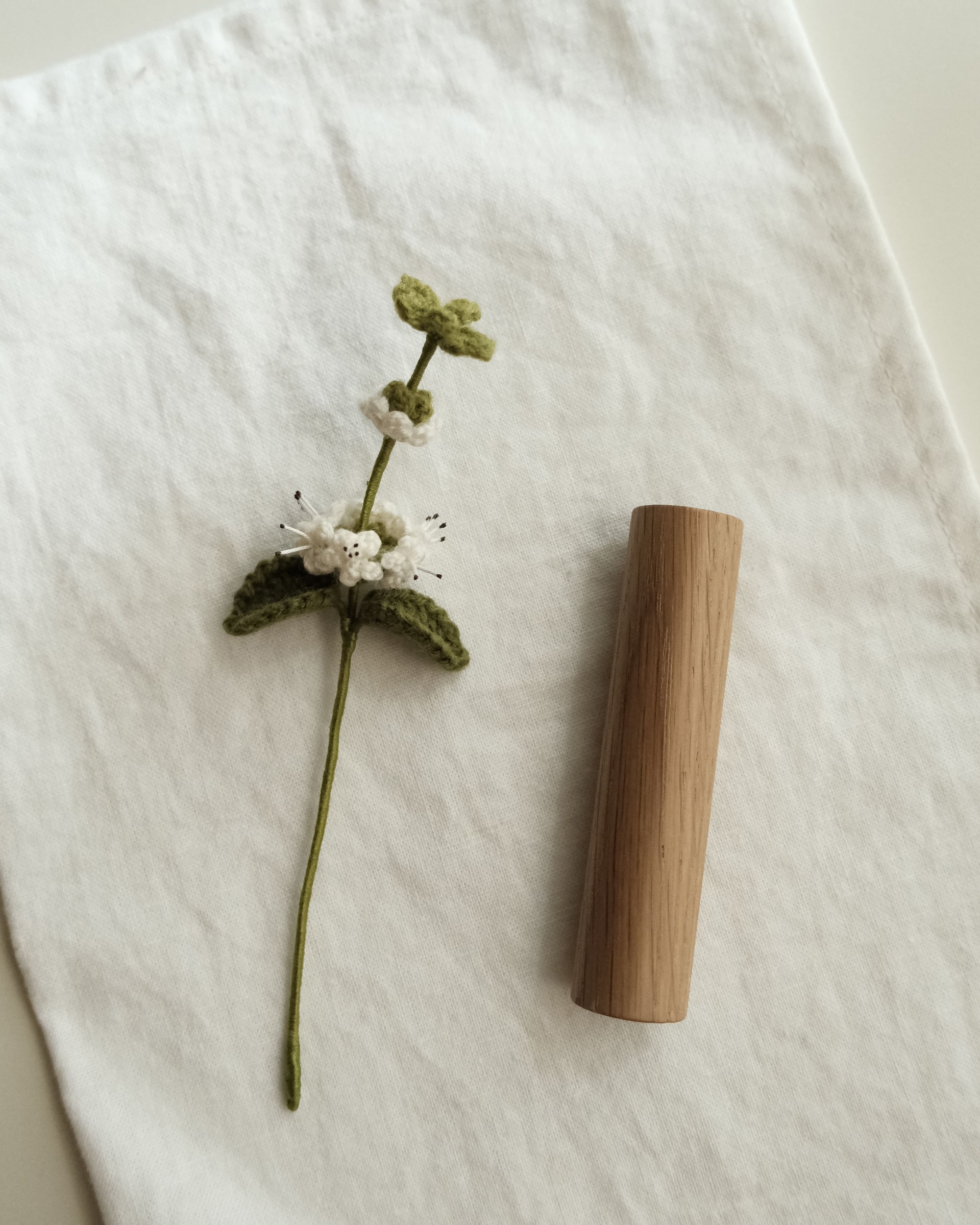 miknithouse_ 編織花_薄荷4