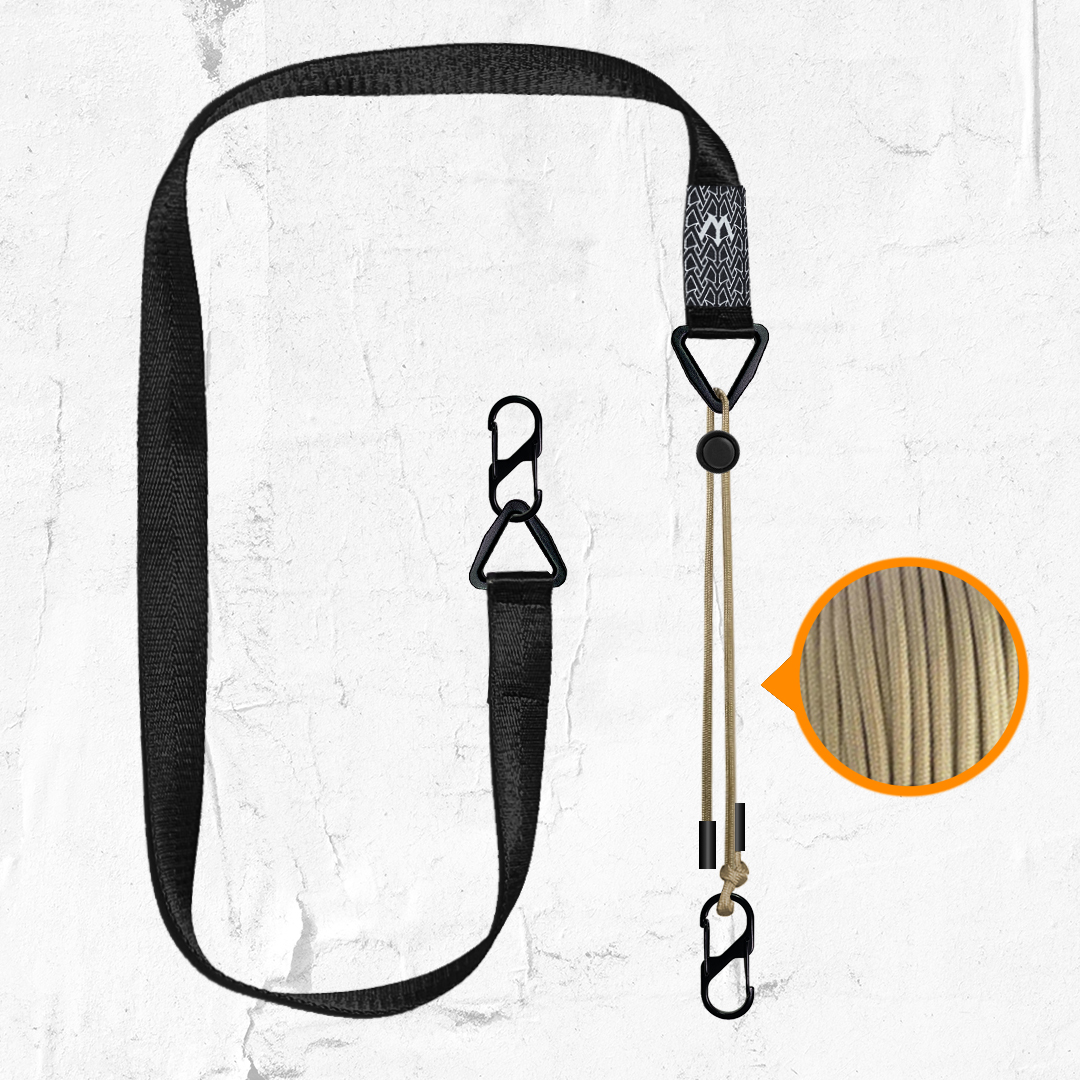 繩子背帶-黑+米