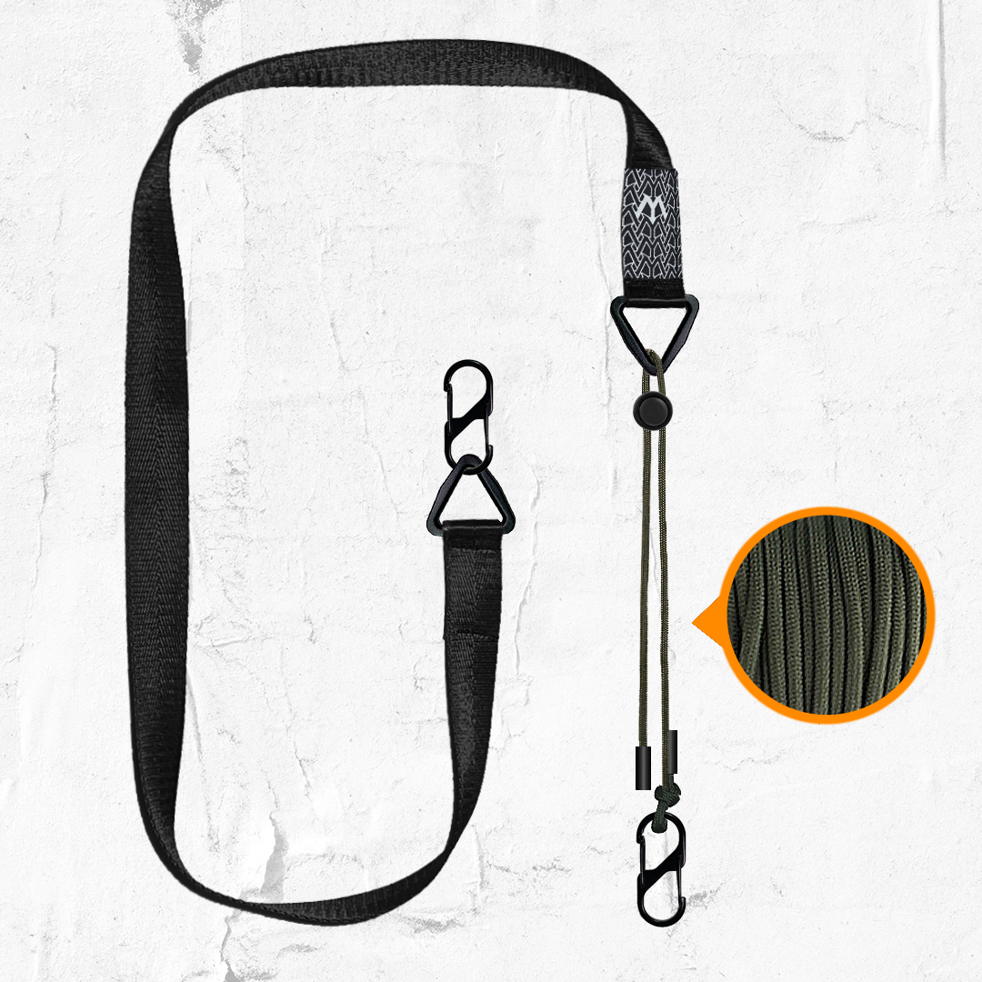 繩子背帶-黑+綠