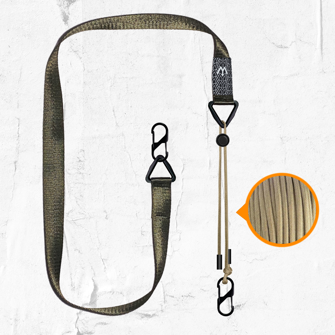 繩子背帶-綠+米