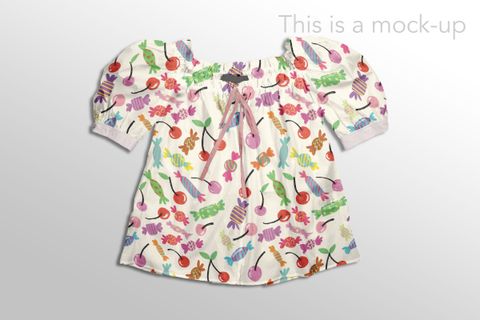 Candy female-puff-shoulder-blouse-mockup