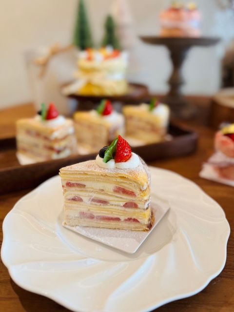 冬日草莓切片千層