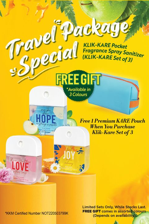 KLIK Kare Sanitizer Travel Package_Main Slide EasyStore