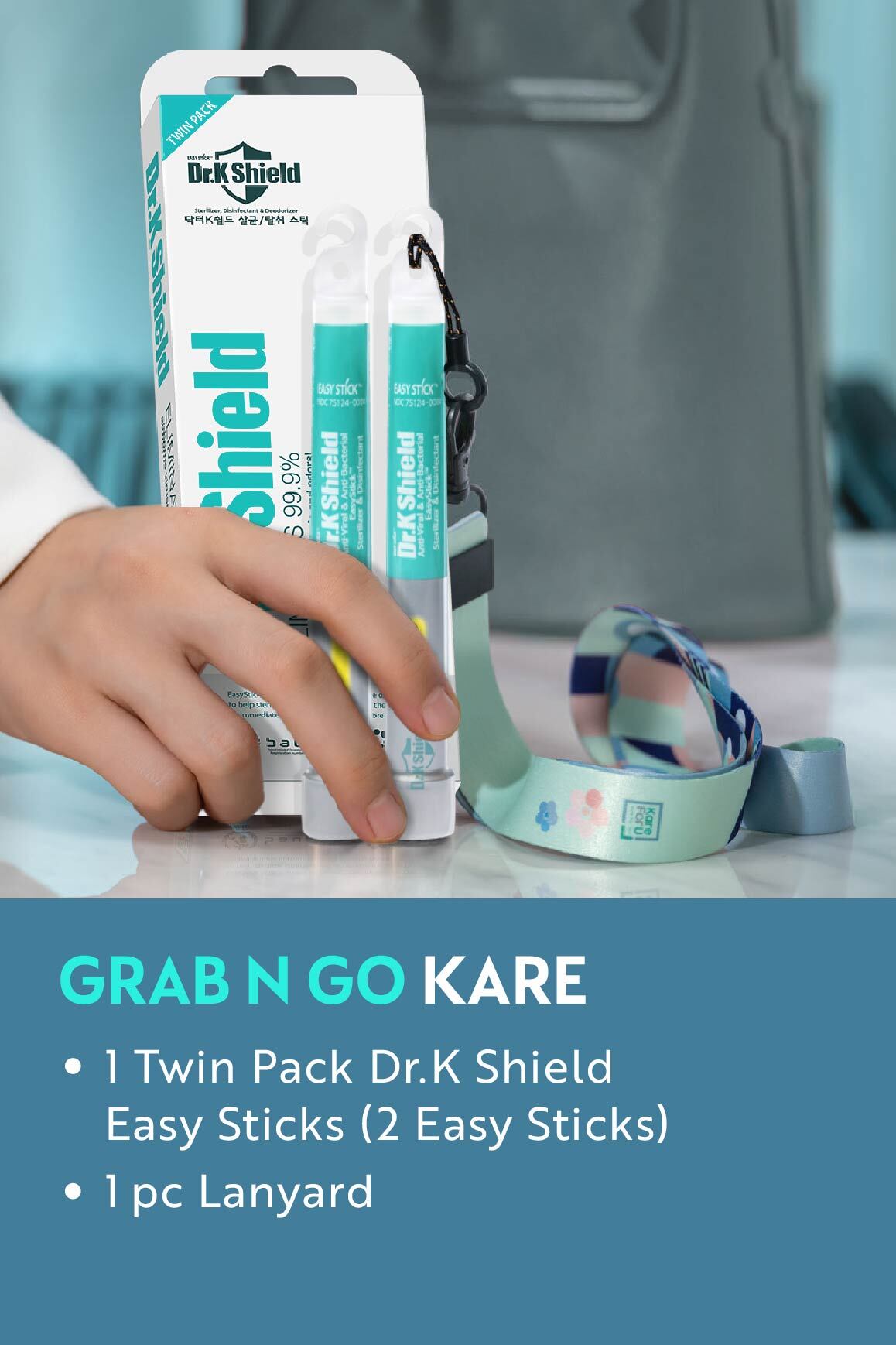 GRAB N GO KARE - Twin Pack Dr.K Shield Easy Sticks