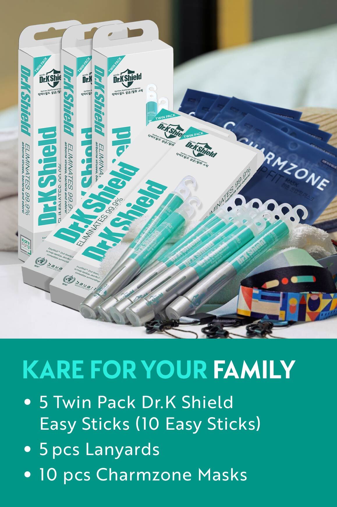 KARE FOR YOUR FAMILY - Twin Pack Dr.K Shield Easy Sticks