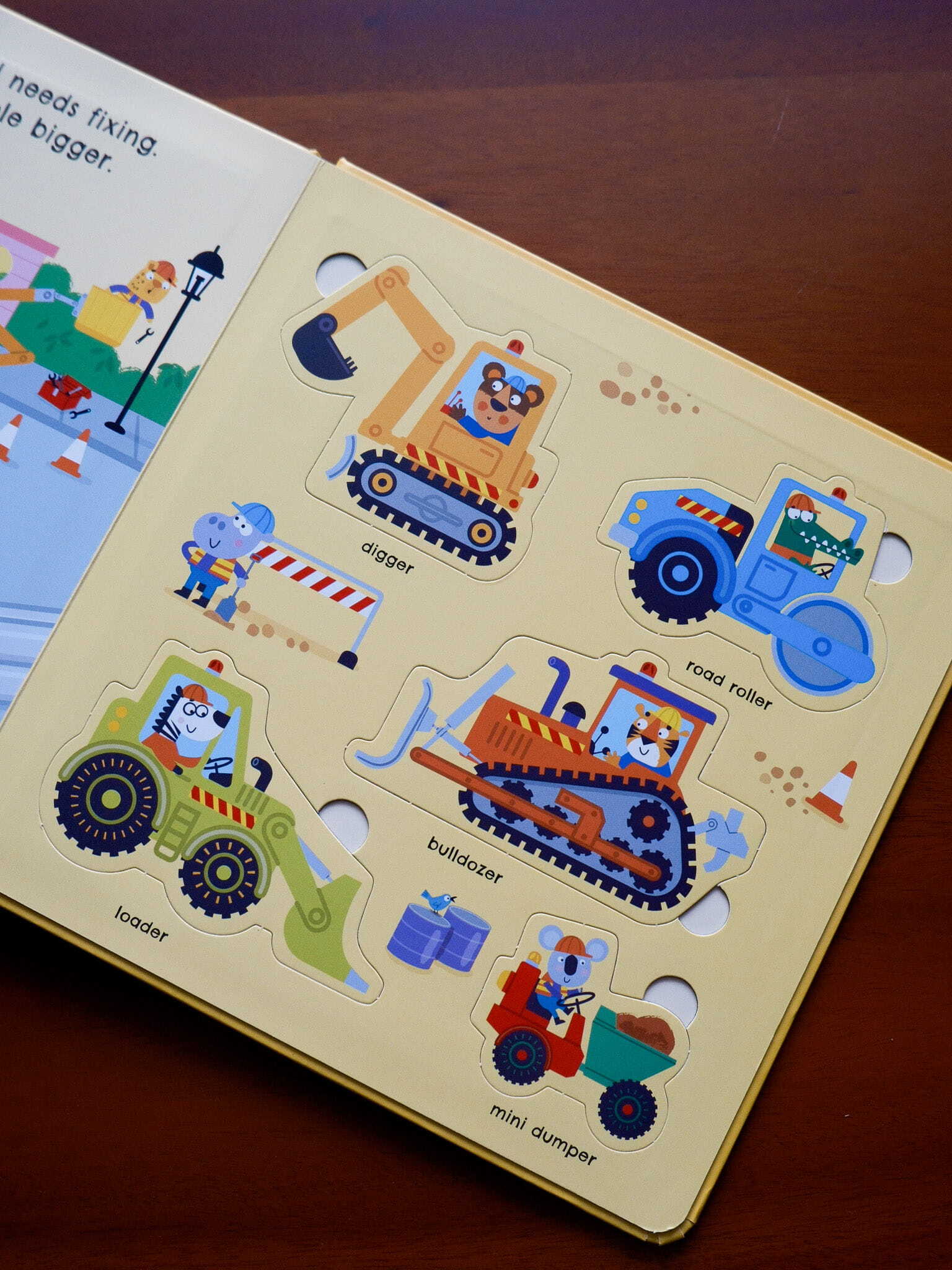Trucks and Diggers Magnet Book 7