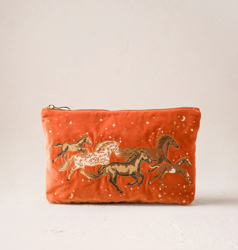CelestialWildHorsesVelvetEverydayPouch-Terracotta-1-_34_1500x